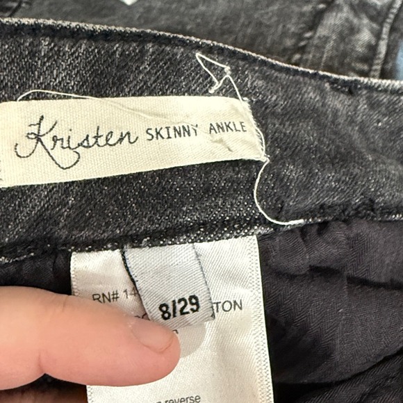 M1858 Charcoal Kristen Ankle Skinny Jeans Women's Size 8/29 Stretch Casual - Picture 6 of 6